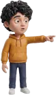 TinTin, a clay mini Nitin in a mustard hoodie